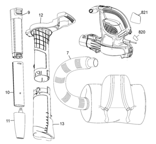 Part Location Diagram of N510909 DeWALT VACUUM, TUBE LOWER
